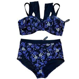 Adore Me Womens‎ 2-Piece High-Waisted Bikini Set 1X Bottom 4X Top NWT